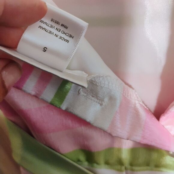 Youngland Pink and Green Pleated Halter Sundress - Picture 3 of 15